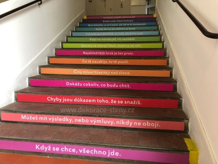 Samolepky na schody - Motivační citáty