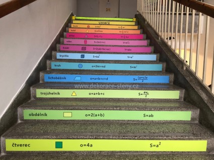 Samolepky na schody - Matematika vzorce