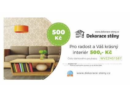 Dárkový poukaz na samolepky v hodnotě 500,- Kč