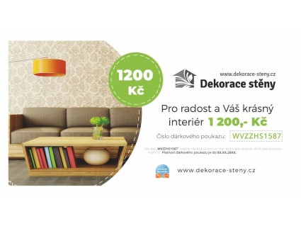 Dárkový poukaz na samolepky v hodnotě 1200,- Kč